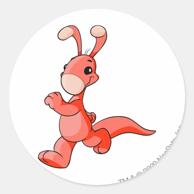 Pegatina Redonda Blumaroo Red (Anverso)