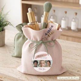 Pegatina Redonda Blush Linen Sage Lujo 3 Portafolio de Fotos Maquil