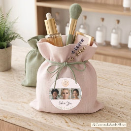 Pegatina Redonda Blush Sage Luxury 3 Portafolio de Fotos Logo Maqui