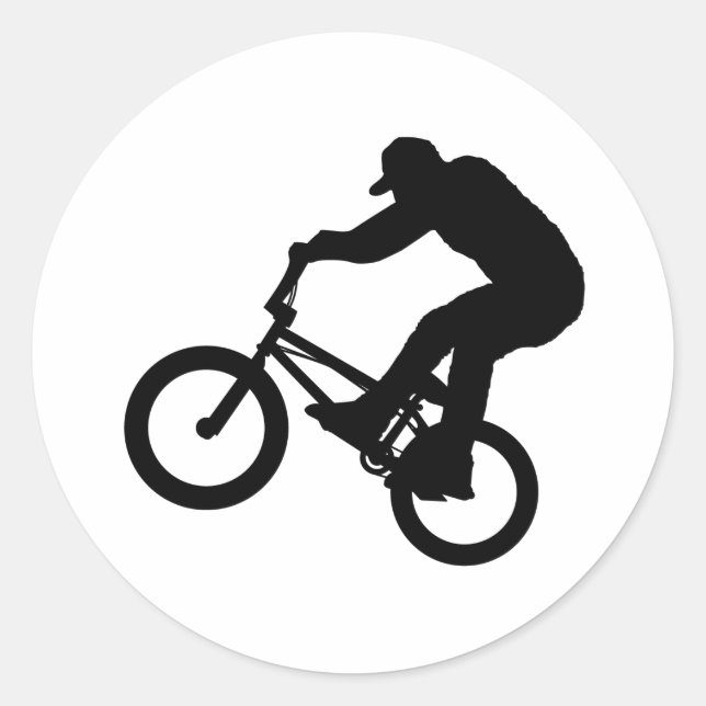 Pegatina Redonda BMX Rider (Anverso)