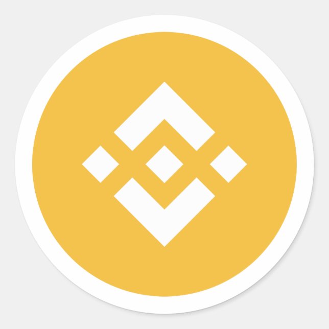 Pegatina Redonda BNB Binance sticker (Anverso)