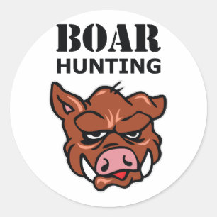 PEGATINA REDONDA BOAR HUNTING