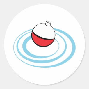 Pegatina Redonda Bobber de pesca