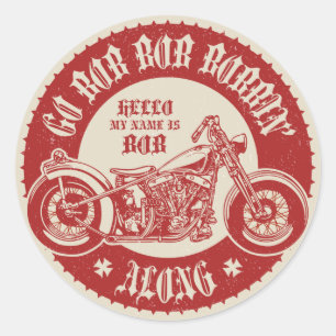 Pegatina Redonda Bobbin adelante