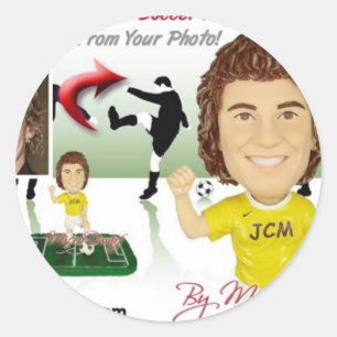Pegatina Redonda Bobbleheads Bobblehead Bobblehead