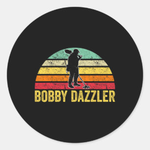 Pegatina Redonda Bobby Dazzler Hunter Amantes de la Caza Graciosa