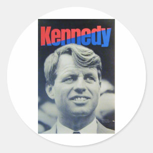 Pegatina Redonda Bobby Kennedy "68