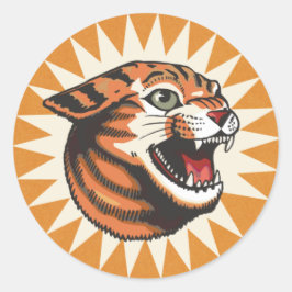 Pegatina Redonda BobCat malintencionado