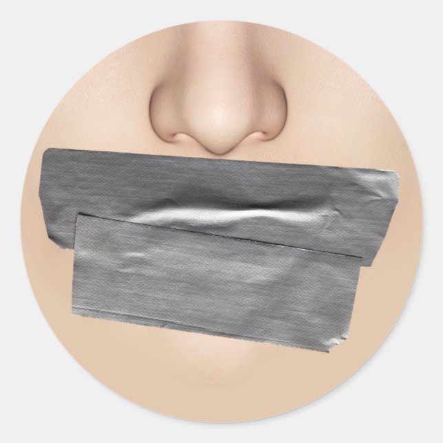 Pegatina Redonda Boca de cinta duecta (Anverso)