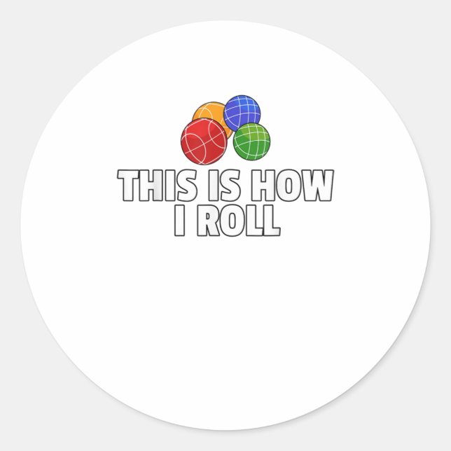 Pegatina Redonda Bocce Ball Gift Bolera Italiana Bocci Pyer TShirt (Anverso)