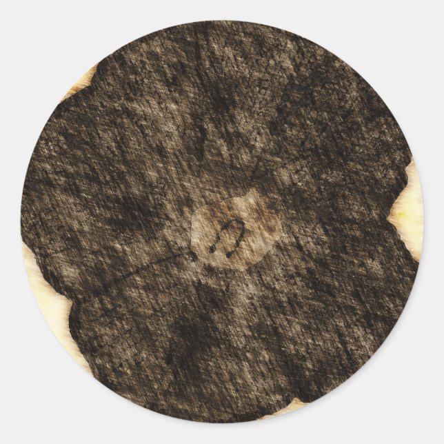 Pegatina Redonda Boceto de la Gloria del Tiempo Antiguo (Anverso)