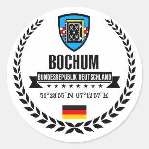 Pegatina Redonda Bochum