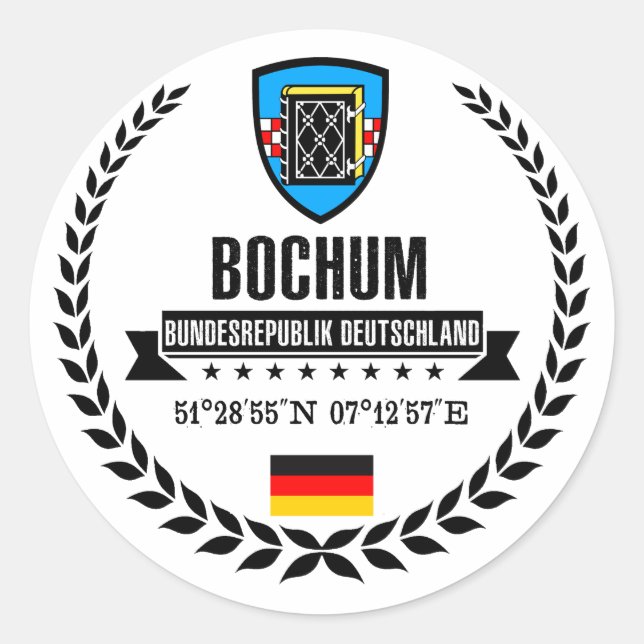 Pegatina Redonda Bochum (Anverso)