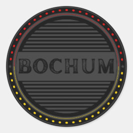 Pegatina Redonda Bochum City Pride Emblem – German Identity
