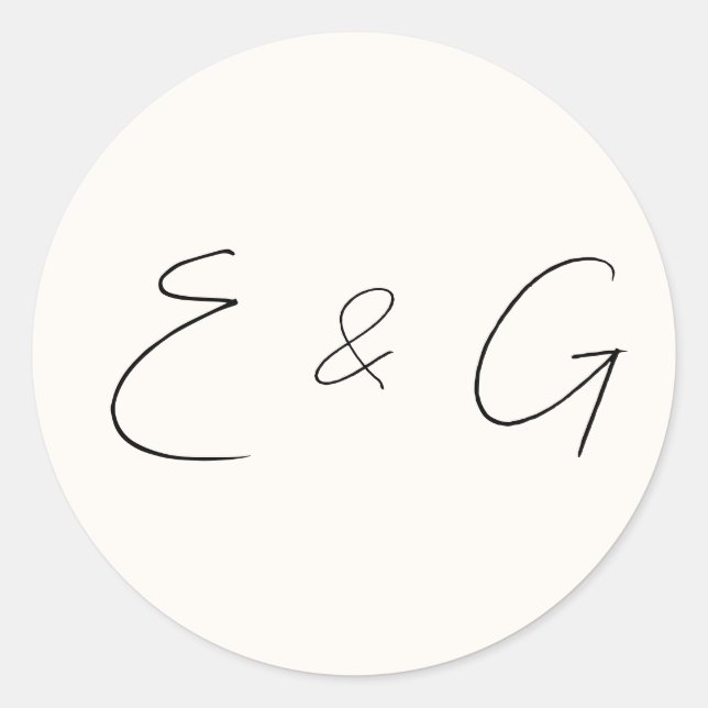 Pegatina Redonda boda (Anverso)