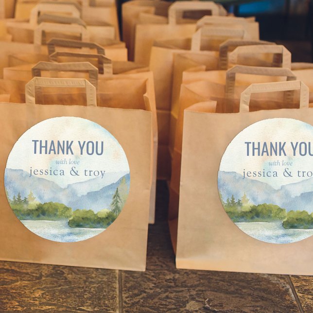 Pegatina Redonda Boda acuático de Mountain Lake (Subido por el creador)