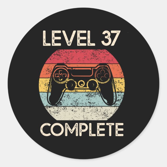 Pegatina Redonda Boda Aniversario Parejas Esposo Gamer Mamáes diver (Anverso)