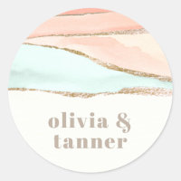 Boda artístico de acuarela costera abstracta