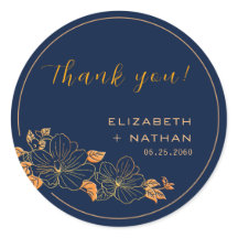 Boda Azul de la Marina Floral de Oro Clásico Graci