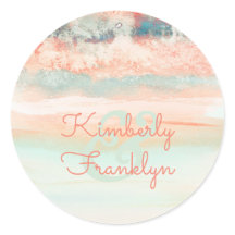 Boda azul del mar rosado