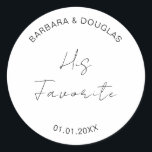 Pegatina Redonda Boda Bag Sweets Postres Gracias Por Favor<br><div class="desc">Boda Bag Bag Dulces Postres Gracias Favor Pegatina Redondo Clásico</div>