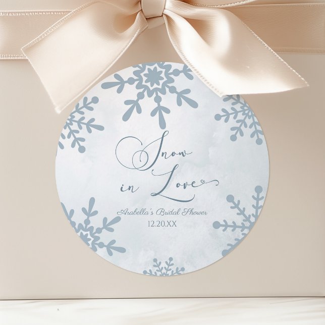 Pegatina Redonda Boda Bajo la Nieve Paisaje Invernal de Ensueño Des (Subido por el creador)