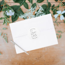 Boda blanca estilizada Guardar la fecha