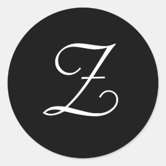Pegatina Redonda Boda blanco negro Pegatinas monográficos Z