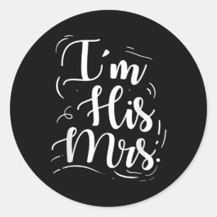 Pegatina Redonda Boda Compromiso Yo Su Señora Bride Gift Idea Gro