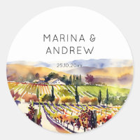 Boda de acuarela de Napa Valley