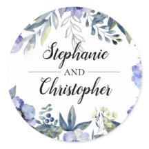 Boda de acuarela violeta anémona