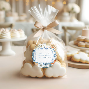 Pegatina Redonda Boda de Amor de Frutas de Verano