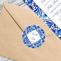 Boda de azulejo azul Talavera antiguo