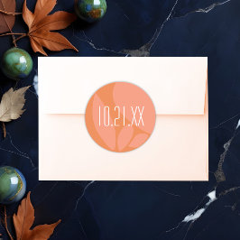 Pegatina Redonda Boda de Collage de colores modernos