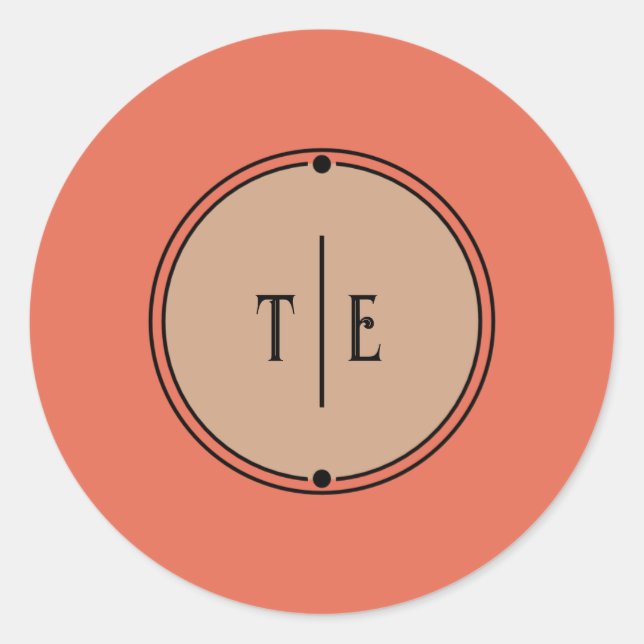 Pegatina Redonda Boda de coral mutado inspirado en la cosecha román (Anverso)