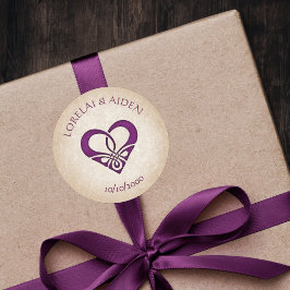 Pegatina Redonda Boda de Fantasía de Viking Celtic