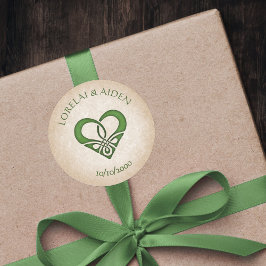 Pegatina Redonda Boda de Fantasía de Viking Celtic