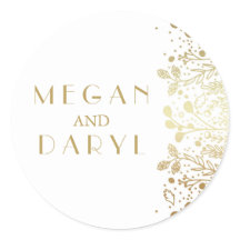 Boda de Florals de Respiración del Bebé de Oro