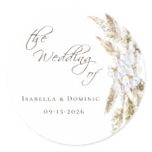 Boda de Grass Boho Pampas