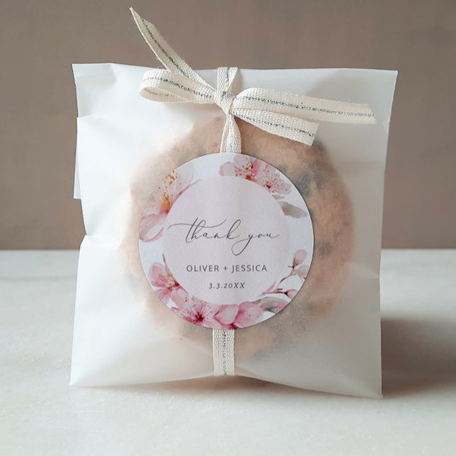 Pegatina Redonda Boda de la floración del cerezo de Sakura (Subido por el creador)