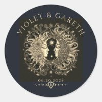 Boda de las estrellas celestes de la luna solar