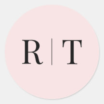 Boda de monograma rosa elegante