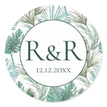 Boda de Monograma Tropical