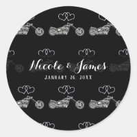 Boda de motocicletas Black & Silver Heart Biker