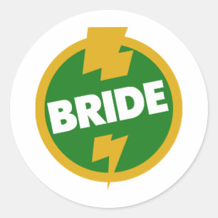 Pegatina Redonda Boda de novia - Dupree
