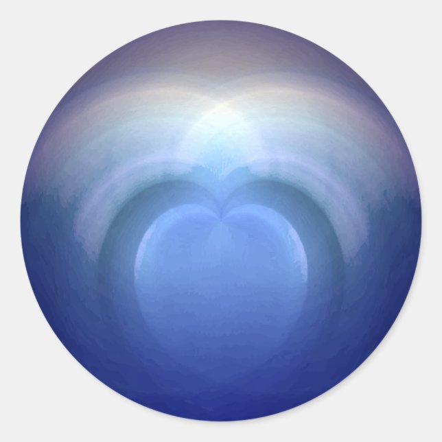 Pegatina Redonda Boda de océanos de amor (Anverso)