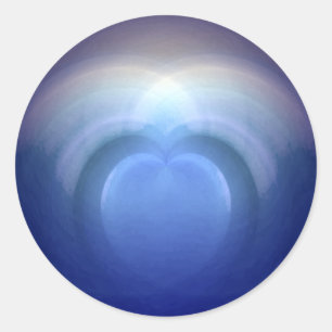 Pegatina Redonda Boda de océanos de amor