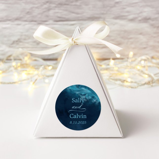 Pegatina Redonda Boda de olas oceánicas (Subido por el creador)