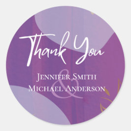 Pegatina Redonda Boda de resumen moderno japonés escandinavo