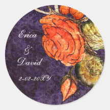 Boda de Rosa de Moda Rustica Purple Vintage